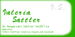 valeria sattler business card